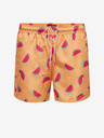 ONLY & SONS Oranžové pánské vzorované plavky ONLY & SONS Ted