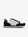 Armani Exchange Bílo-černé pánské semišové tenisky Armani Exchange