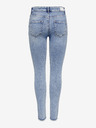 ONLY Modré dámské skinny fit džíny s vyšisovaným efektem ONLY Blush