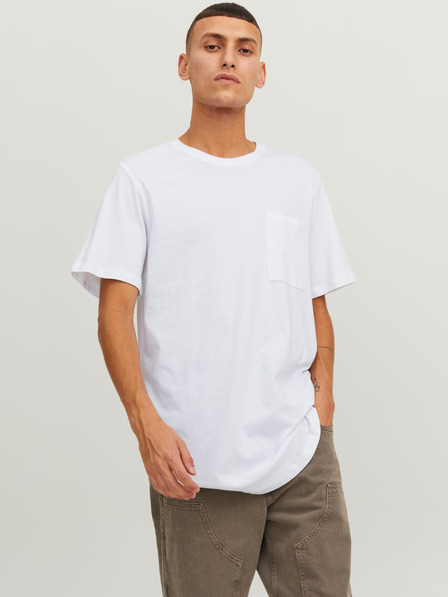 Jack & Jones Bílé pánské tričko s kapsou Jack & Jones Noa