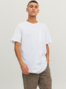 Jack & Jones Bílé pánské tričko s kapsou Jack & Jones Noa