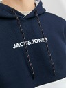 Jack & Jones Šedo-modrá pánská mikina s kapucí Jack & Jones Ereid