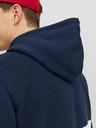 Jack & Jones Šedo-modrá pánská mikina s kapucí Jack & Jones Ereid