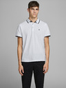 Jack & Jones Bílé pánské polo tričko Jack & Jones Paulos