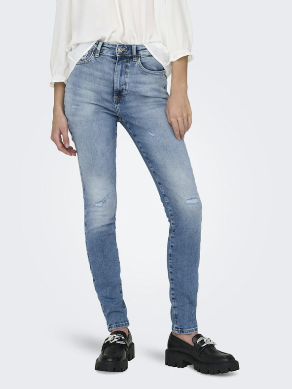 ONLY Modré dámské skinny fit džíny ONLY Forever