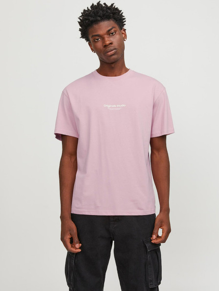 Jack & Jones Světle růžové pánské tričko Jack & Jones Vesterbro