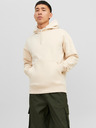 Jack & Jones Béžová pánská mikina s kapucí Jack & Jones Classic