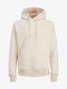 Jack & Jones Béžová pánská mikina s kapucí Jack & Jones Classic