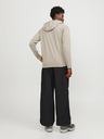 Jack & Jones Béžová pánská mikina na zip s kapucí Jack & Jones Cloud