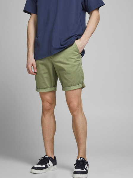 Jack & Jones Khaki pánské chino kraťasy Jack & Jones Bowie