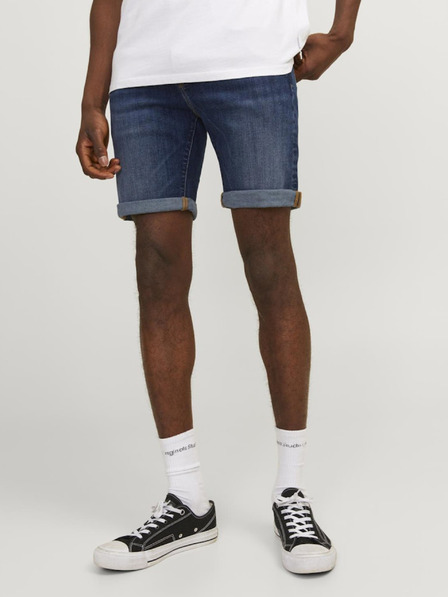 Jack & Jones Tmavě modré pánské džínové kraťasy Jack & Jones Rick