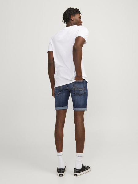 Jack & Jones Tmavě modré pánské džínové kraťasy Jack & Jones Rick
