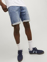 Jack & Jones Modré pánské džínové kraťasy Jack & Jones Rick