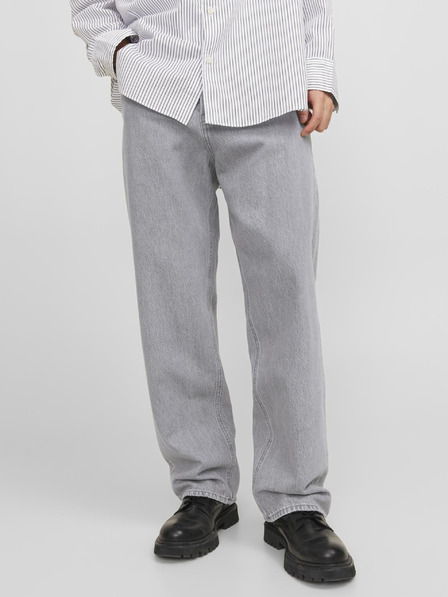 Jack & Jones Světle šedé pánské straight fit džíny Jack & Jones Alex