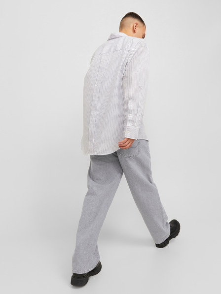 Jack & Jones Světle šedé pánské straight fit džíny Jack & Jones Alex