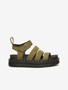 Dr. Martens Khaki dámské kožené sandály Dr. Martens Blaire