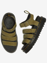Dr. Martens Khaki dámské kožené sandály Dr. Martens Blaire