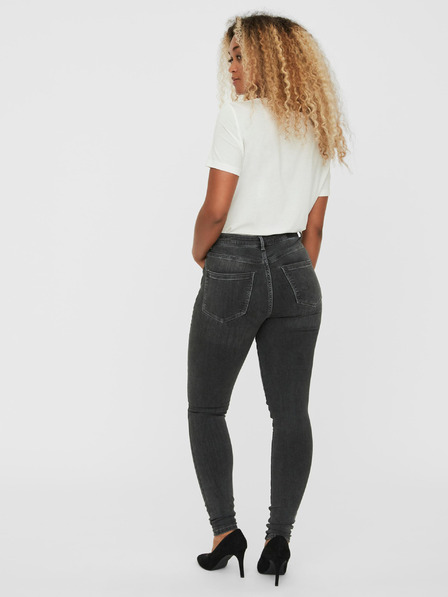 Vero Moda Tmavě šedé dámské skinny fit džíny VERO MODA