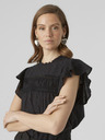 Vero Moda Černá dámská halenka s krajkou Vero Moda Trine