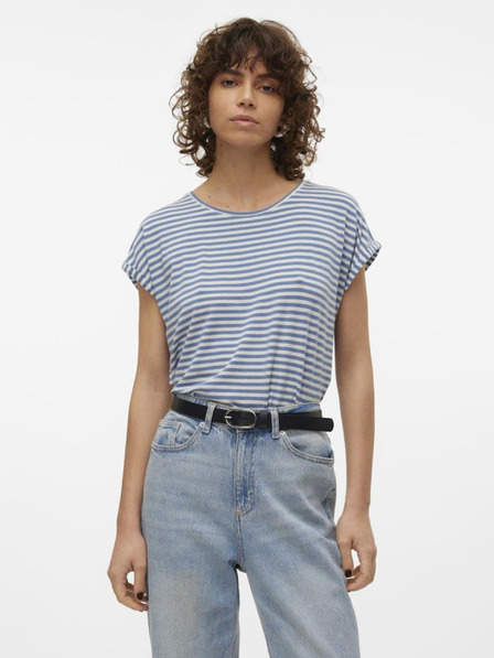 Vero Moda Bílo-modré dámské pruhované tričko Vero Moda Ava