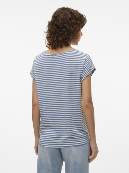 Vero Moda Bílo-modré dámské pruhované tričko Vero Moda Ava