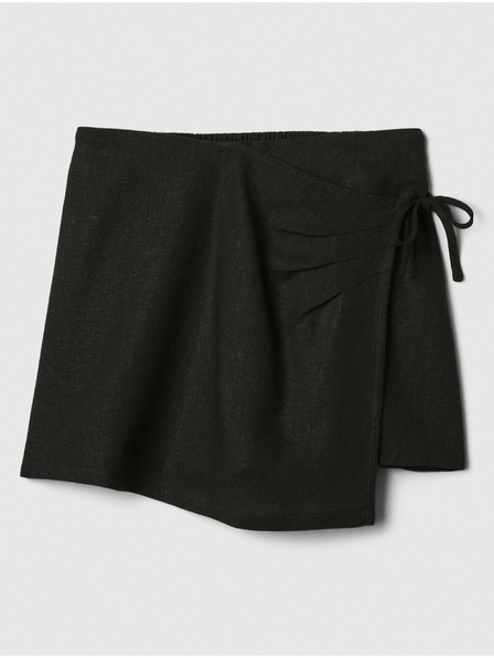 GAP Dětská lněná kraťasová sukně GAP