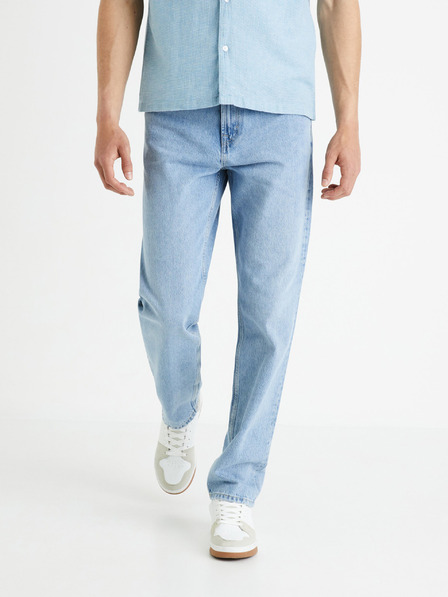 Celio Světle modré pánské straight fit džíny Celio Foloose
