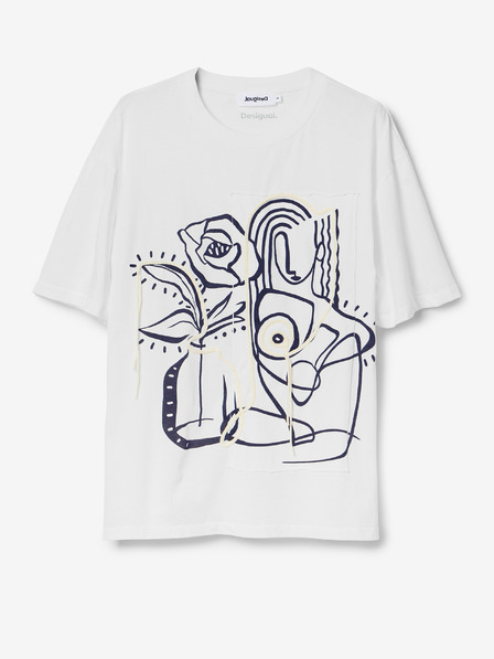 Desigual Bílé dámské tričko Desigual Tristan