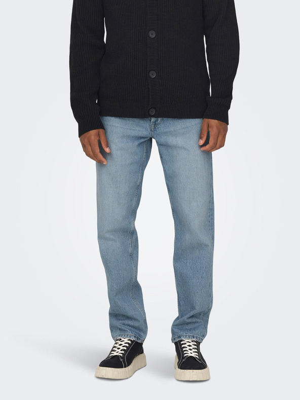 ONLY & SONS Světle modré pánské straight fit ONLY & SONS Edge