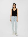 Vero Moda Černé žebrované basic tílko VERO MODA Glory