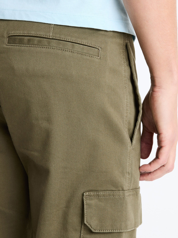 Celio Khaki pánské cargo kalhoty Celio Dolyte