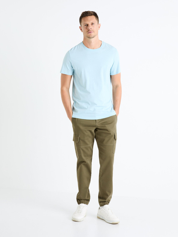 Celio Khaki pánské cargo kalhoty Celio Dolyte