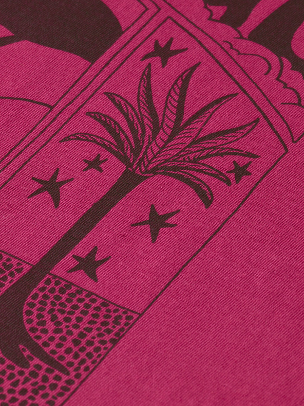 Scotch & Soda Tmavě růžové dámské tričko Scotch & Soda