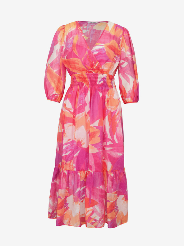 Orsay Tmavě růžové dámské midi šaty ORSAY