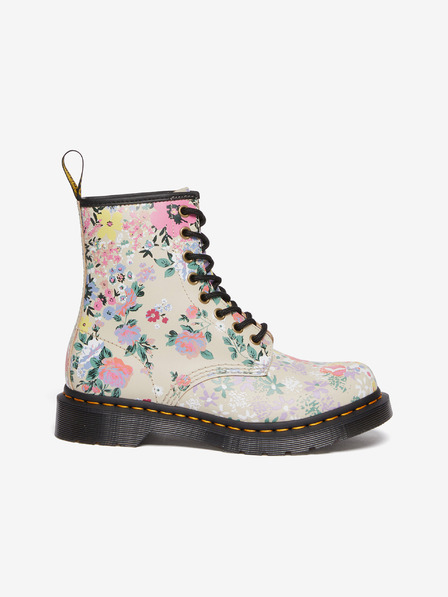 Dr. Martens Béžové dámské květované kotníkové boty Dr. Martens