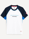 Celio Bílé pánské sportovní tričko Celio Marvel Captain America