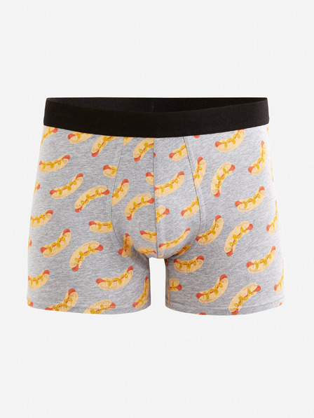 Celio Šedé pánské vzorované boxerky Celio Gibodog