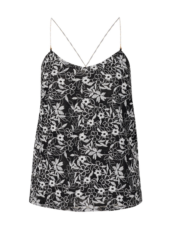 Orsay Černé dámské vzorované tílko ORSAY