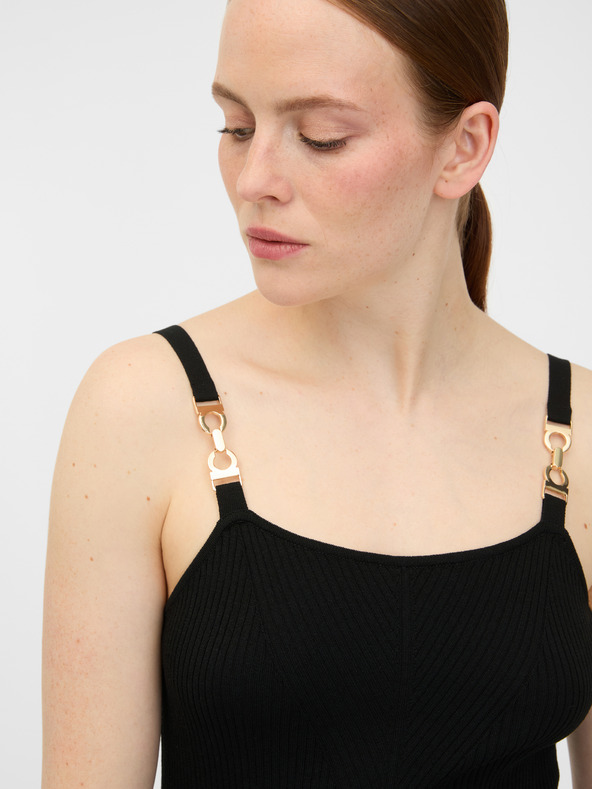 Orsay Černé dámské midi šaty ORSAY