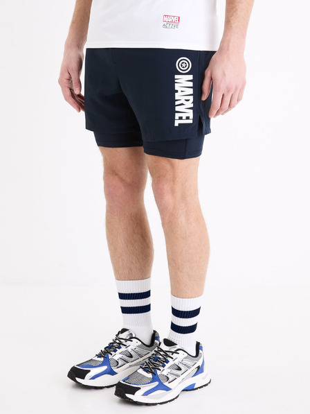 Celio Tmavě modré sportovní kraťasy Celio Marvel Captain America