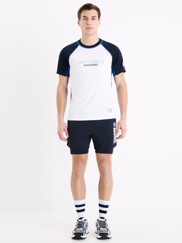 Celio Tmavě modré sportovní kraťasy Celio Marvel Captain America