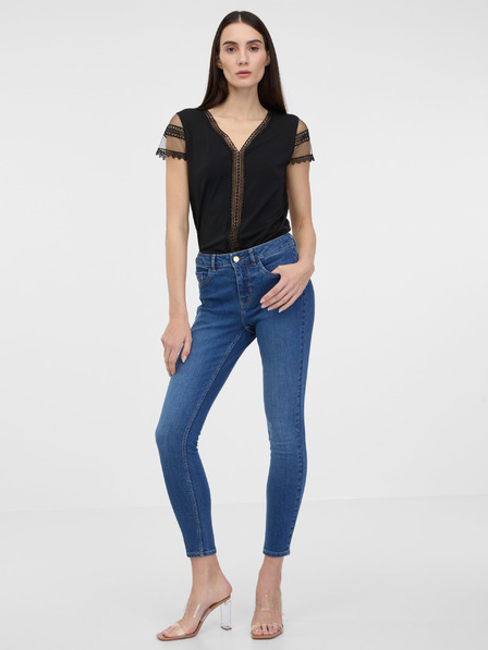 Orsay Černé dámské tričko s krátkým rukávem ORSAY