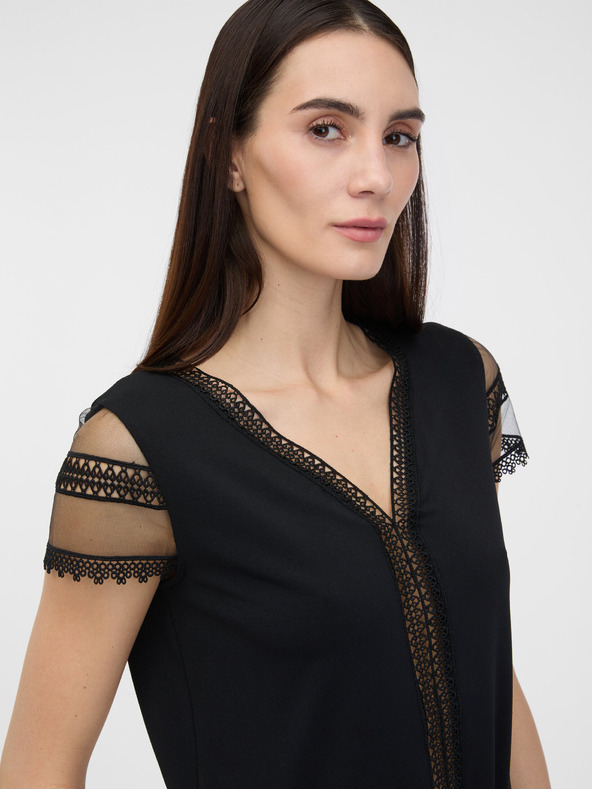Orsay Černé dámské tričko s krátkým rukávem ORSAY