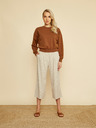 ZOOT.lab Béžové pruhované culottes ZOOT.lab Anika
