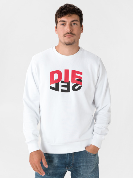 Diesel Bílá pánská mikina Diesel Girk