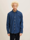 Tom Tailor Denim Modrá pánská džínová košile Tom Tailor Denim