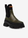Steve Madden Černo-zelené dámské kožené chelsea boty Steve Madden Triumphal Bootie