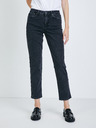 Vero Moda Černé zkrácené straight fit džíny VERO MODA Sara