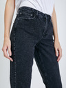 Vero Moda Černé zkrácené straight fit džíny VERO MODA Sara