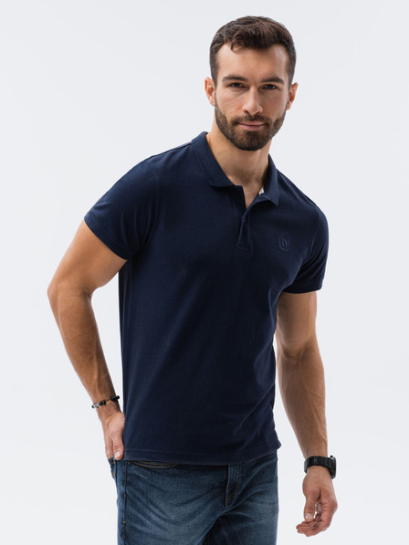 Ombre Clothing Sada tří pánských polo triček v tmavě modré, zelené a vínové barvě Ombre Clothing